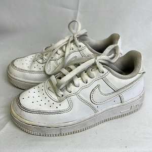 Nike Air Force 1 White Low Leather Sneakers‎ Boy's or Girl's Size 11